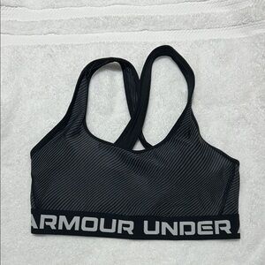 New Under Armour Striped Black Sports Bra